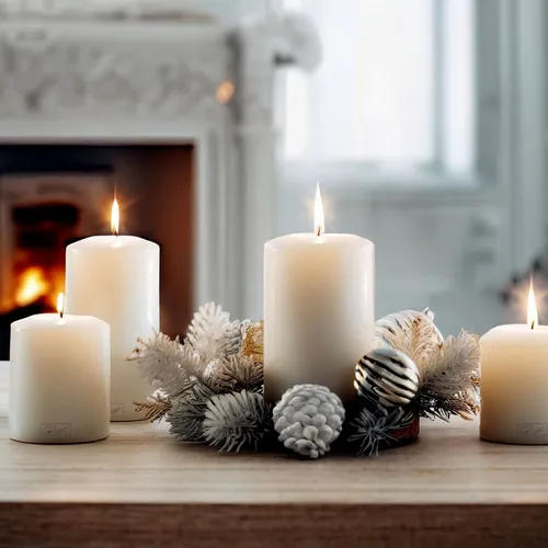 QULT Stumpen Kerze Farluce Classic weiss 8x15cm Tea-light-candle NEU