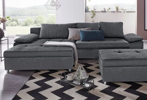Home affaire Ecksofa Labene L-Form, wahlweise mit Bettfunktion und Bettkasten, auch als XXL-Variante