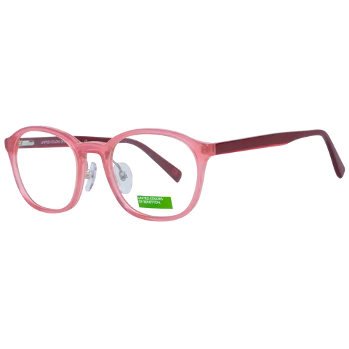 Benetton Optische Fassung BEO1028 283 49 – Rosa Trapezbrille - Modische Damenbrille in Rosa mit multicolor Rahmen aus robustem Azetat. Ideal für stilbewusste Frauen, die Wert auf Qualität und Design legen. Lieferung inklusive Markenetui.