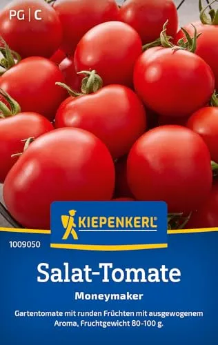 Kiepenkerl Salat-Tomatensamen Moneymaker 1009050 - Gartentomate - runde Früchte - ausgewogenes Aroma - 80-100g - Saatgut, Samen Gemüse, Tomatenpflanze