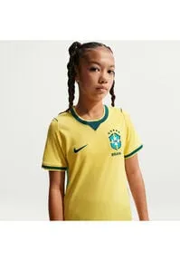 Nike BRASILIEN STAD HOME Teamtrikot Kinder – Größe 146/152 - Replica-Heimtrikot der brasilianischen Nationalmannschaft 2026 für Kinder; bietet hohen Tragekomfort mit atmungsaktiven Materialien und Dri-FIT-Technologie für optimale Feuchtigkeitsregulierung.