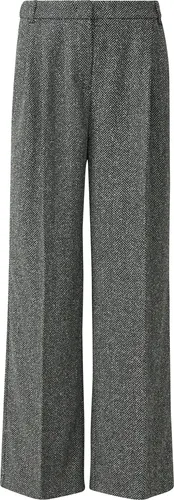 comma Hose mit Bundfalten, Herringbone-Muster und weitem Bein (Wide Leg)