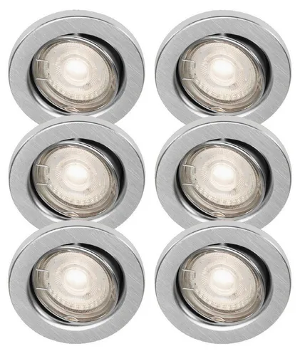 TRANGO LED Einbauleuchte 6er Set mit Dimmfunktion von Trango