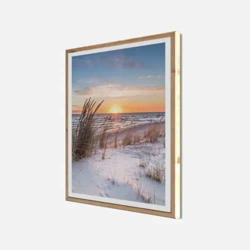 Wandbild gerahmt SONNENUNTERGANG 40 x 50 cm – Natur Wanddeko modern