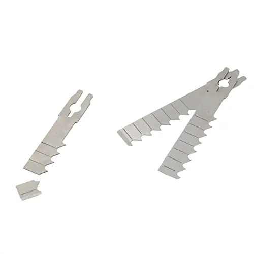 Rekord Ersatzklingen für Fugenreiniger 3 Stück rostfreies Edelstahl mit Sägezähnen, auswechselbar, Fugenkratzer, Unkrautentferner, Unkrautkratzer, Jäter, Fugenmesser, Unkrautmesser