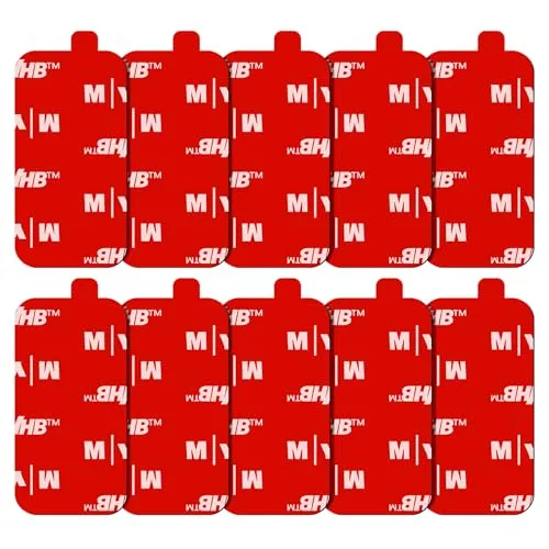 Produktbild FIXCHORD Doppelseitiges Klebepads Extra Stark, 10St Doppelseitiges Klebeband, Klebepads Doppelseitig, Montageband, Wasser & Temperaturbeständig für Autos, Häusern und Büros, Action-Kameras 50 * 25mm