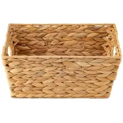 ECHTWERK EW-AK-1932 Flechtkorb aus Wasserhyazinthe - Aufbewahrungsbehälter ohne Deckel, aus nachhaltiger Wasserhyazinthe für natürliche Optik und vielseitige Anwendung im Wohnzimmer, Schlafzimmer oder Bad.