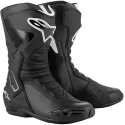 Alpinestars SMX-6 v3 Motorradstiefel 43 - schwarz-weiß - Motorradstiefel mit hohem Schaft, atmungsaktiv und mit verstärkten Zehen sowie Ferse für optimalen Schutz und Komfort beim Fahren.