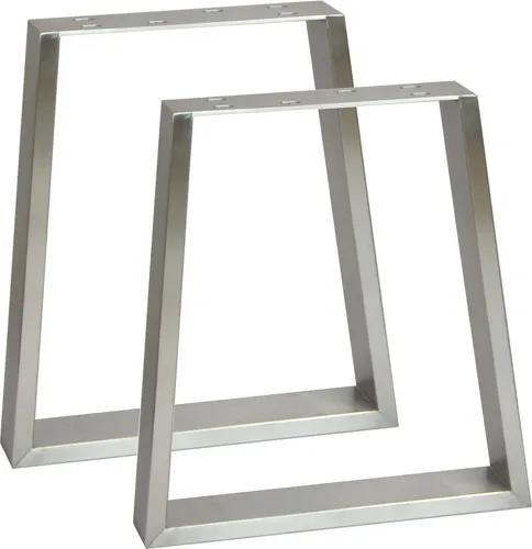Natural Goods Berlin Möbelkufen TRAPEZ 40 cm, Tischkufen, Tischbeine, Tischgestell, Esstisch, Bank, Couchtisch, 30 cm x 42 cm, Edelstahl, 2 Stück