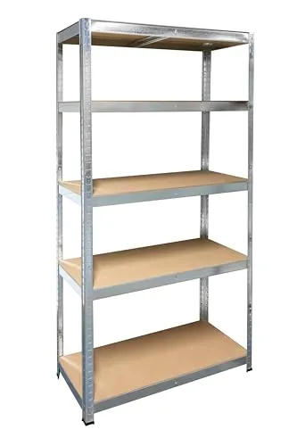 Schulte Schwerlastregal mit 5 MDF Böden, 175 kg Traglast pro Ebene