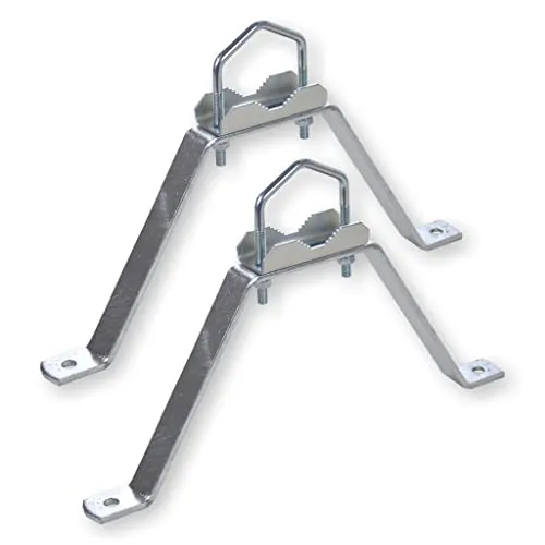 1St. WEIss MHZ2060 Mauerhalterset Stahl 20cm - Mauerhalterset für Mastbefestigung, 2-teilig aus feuerverzinktem Stahl, ideal für Rohre bis 60 mm Durchmesser und mit 170 mm Wandabstand, perfekt für stabile Lampeninstallationen.