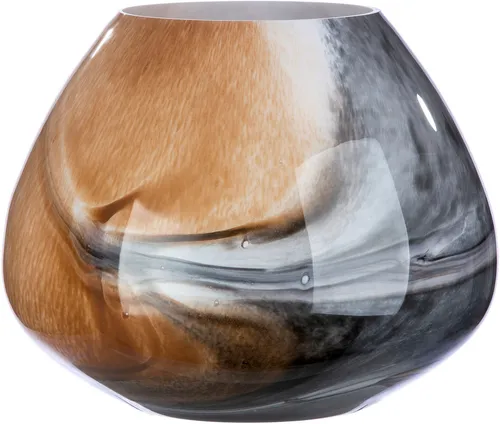 GILDE Glas Vase Draga in braun von GILDE