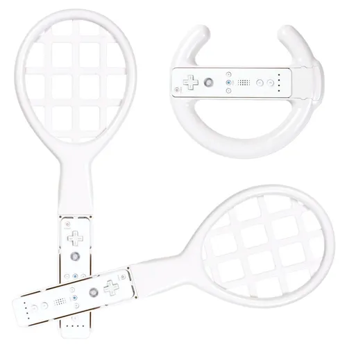 Set Racing Wheel Lenkrad Tennis-Schläger Controller für Nintendo Wii WiiU Sports