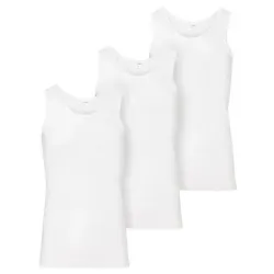 Ladeheid Unterhemd Tanktop Herren Baumwolle Set 3 Stück LA40-258 (Set, 3er-Pack) weiß L