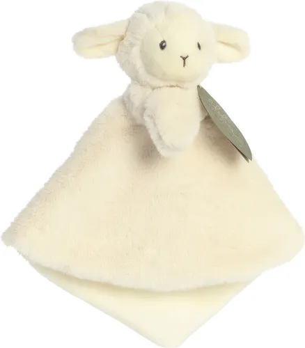 Aurora, 23361, Ebba Baby Eco Laurin Lamb Schmusetuch, 30cm, Eco-Friendly Plüschtier, Weiß