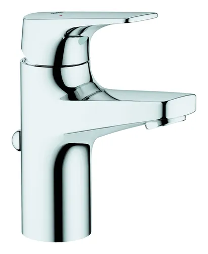 Grohe BauFlow Einhand-Waschtischbatterie - Chrom - 23751000 - Waschtischarmaturen mit Zugstangen-Ablaufgarnitur, elegantes Design und einfache Handhabung für modernes Badezimmer