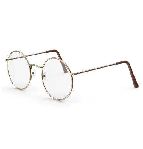 Kostümbrille Nickelbrille Brille rund für Zauberer, Nikolauskostüm, Weihnachtsmann