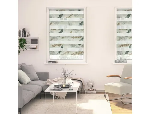 Duo Rollo Klemmfix von Julia Schumacher - Blickdicht und ohne Bohren, Fir Branches - Blau 45 cm x 150 cm - Rollos mit fotorealistischem Digitaldruck, idealer Sichtschutz und kinderleichte Montage ohne Bohren. Perfekt für Mietwohnungen!