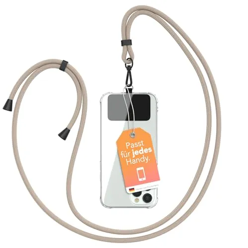 EAZY CASE - Handykette Universal [KOMPATIBEL MIT JEDEM Handy] - Handyband & Schnur zum Umhängen - Handyhülle mit Kette - Handy Umhängeband - Phone Strap Schnur - Lanyard Handy Kordel - Phone Chain