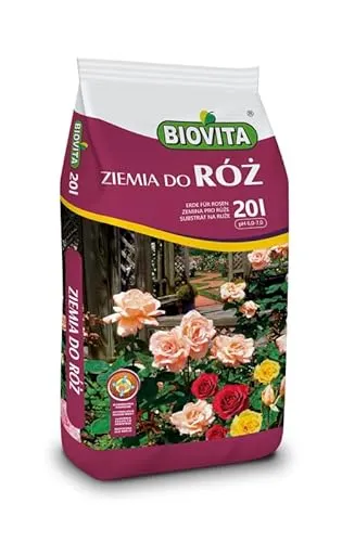 BIOVITA Rosen Erde – Perfektes Substrat für gesunde und kräftige Rosen - 20L