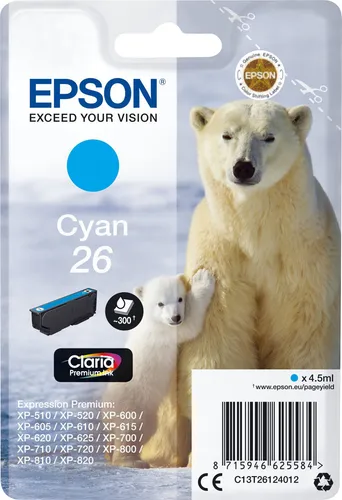 Epson Tintenpatrone cyan Claria Premium T 261      T 2612
