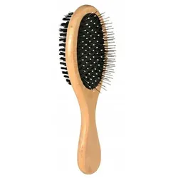 TRIXIE Holzbürste, zweiseitig für einen Hund und eine Katze, groß 5,5 × 17 cm