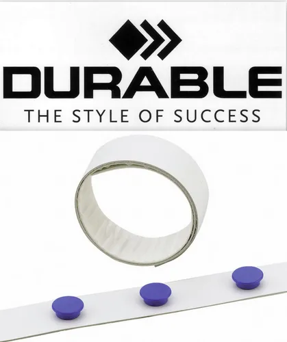 DURABLE Metallband Selbstklebend Weiß 35 mm x 5 m - flexibles und zuschneidbares Magnetklebeband für vielseitige Anwendungen