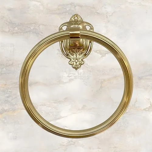 Belle Arti Handtuchhalter aus Messing – eleganter Handtuchring in Gold - Erlebe stilvolle Funktionalität mit dem Belle Arti Handtuchhalter. Aus hochwertigem, rostfreiem Messing gefertigt, bietet er eine elegante Lösung für dein Badezimmer und setzt edle Akzente.
