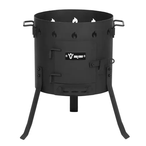 BBQ-Toro Kazan Ofen Ø 35 cm - Außenküchen – Vielseitiger Gulaschkessel und Feuerofen mit 35 cm Auflagefläche für grenzenlose Kochmöglichkeiten und sichere Handhabung.