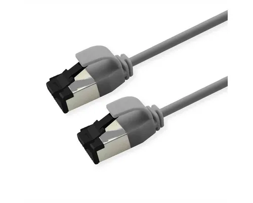 ROLINE U/FTP Patchkabel Cat.8 (Class I), slim LAN-Kabel, RJ-45 Männlich (Stecker), RJ-45 Männlich (Stecker) (100.0 cm), LSOH, Litzendraht