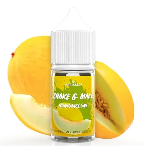 Belissia Shake and Make Honigmelone - 30ml hochdosiertes Lebensmittelaroma - zum Nachfüllen - Für Backen, Speisen, Getränke, Shakes, DIY & Raumduft - Vegan & ohne Zusatzstoffe