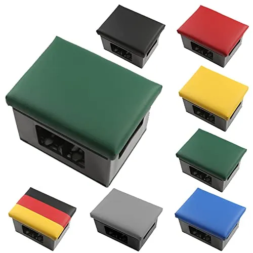 Bierkistensitz - Premium Sitzauflage für Bierkisten (Grün) - Stilvolle Hocker mit handgepolstertem Kunstleder, ideal für alle gängigen Bierkisten. Perfekt für Gartenpartys, Camping oder als Geschenkidee!