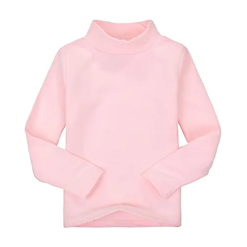 CuteOn Kids Kinder High Neck T-Shirt Baumwolle Tops Shirt Misty Rose 5 Jahre