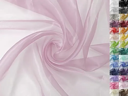 Organza Stoff Meterware am Stück - 150 cm Breite - (Rosa)