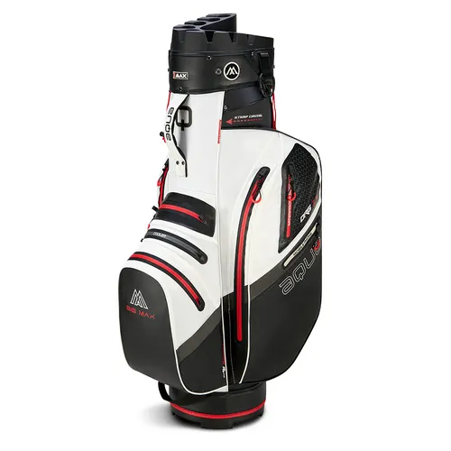 BIG MAX AQUA Silencio 4 Golf Cartbag - 100% Wasserdicht White red