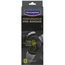 Hansaplast Performance Knie-Bandage - Medizinische Verbrauchsmaterialien für Knie, stabilisiert und entlastet das Gelenk für aktive Erholung, ideal bei Schmerzen oder Verletzungen.