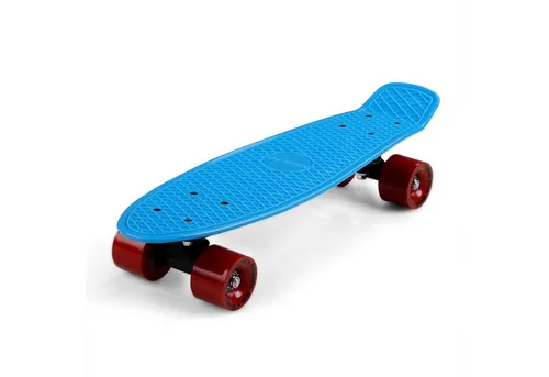 Monzana Skateboard 22 Zoll ohne LED-Rollen - Cruiserboard, 100kg belastbar und ausgestattet mit ABEC 7 Lagern für ein schnelles und geschmeidiges Fahrgefühl. Ideal für Retro-Fans und Stadtfahrten.