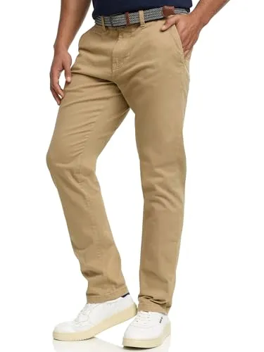 Indicode Herren Eary Chinohose Stretchhose | Chino Herrenhose Super Stretch Stoffhose Cornstalk, 34/34