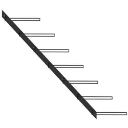 vidaXL Wand-Weinregal für 7 Flaschen – Schwarz Metall in schwarz von vidaXL