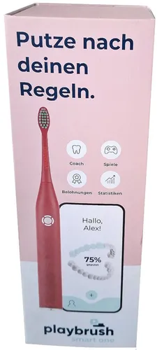 Produktbild PLAYBRUSH Smart One Kinder Schallzahnbürste Rot mit App & Tipps