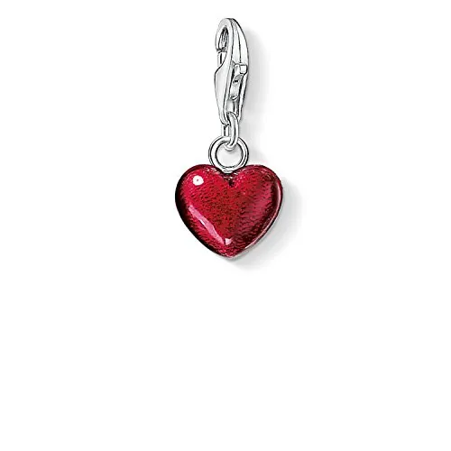 Thomas Sabo Damen Charm-Anhänger Rotes Herz in rot von THOMAS SABO