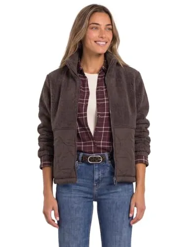 Street One Teddy-Jacke mit Softshelldetails in plummy brown