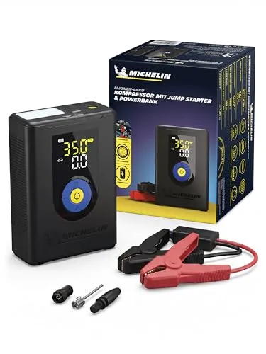 MICHELIN Air Power Max Hybrid Akku-Kompressor mit Jump Starter & Powerbank