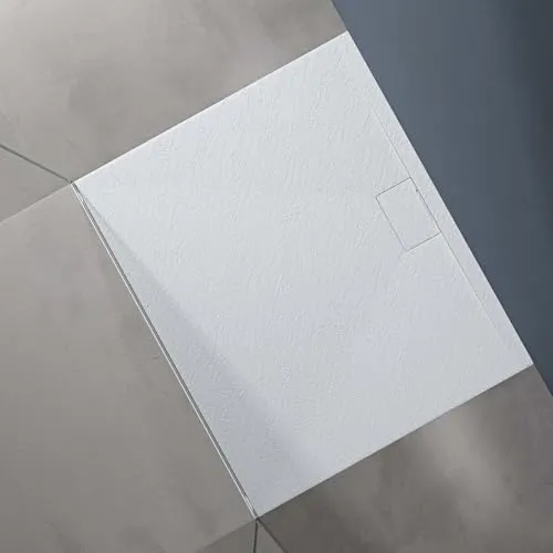 doporro Duschtasse Duschwanne 100x120x3 flach Mineralguss - Duschkabinen & -wände, elegantes Design aus Mineralguss mit integrierten DIN-Anschlüssen für bodengleiche Montage und antirutsch Oberfläche für höchste Sicherheit.