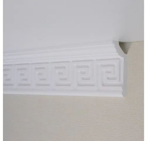 PROVISTON Stuckleiste Polystyrol, 29 x 73 x 2000 mm, Weiß, Deckenleiste, Kleben, Polystyrol, 1-St.