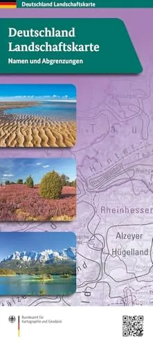 Deutschland Landschaftskarte: Namen und Abgrenzungen 1:1 000 000 (Topographische Karten 1:1 000 000)
