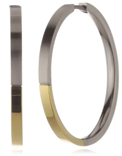 Boccia Damen Creolen 0516-02 Titan teilgoldplattiert von Boccia Titanium