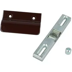 Ms Beschläge - Terrassentür-set Universalschnäpper Hülse Balkontürgriff Aluminiumgriff Ziehgriff Schokoladenbraun - Ral8017