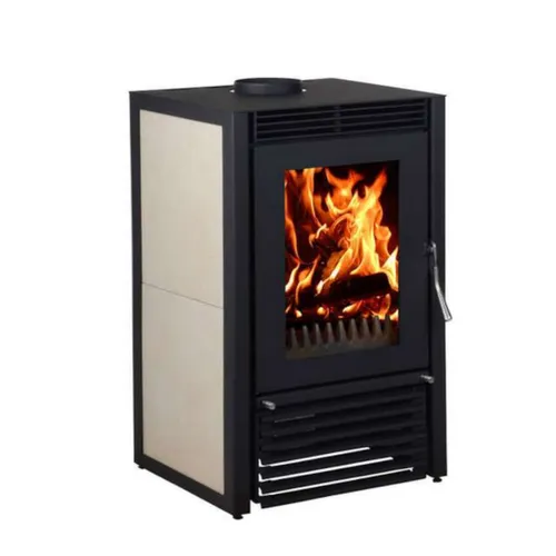 EuroTeplo Kaminofen Marbella Compact 12 kW - Wasserkaminofen für kleine Räume, 8 kW wasserseitige Leistung, effiziente Heizung mit klarer Sicht auf das Feuer und hervorragende Emissionswerte.