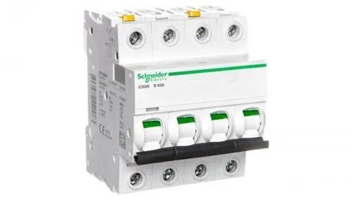 Leistungsschalter 4P B 63A 6kA AC iC60N-B63-4 - Sonstige, zuverlässiger Schneider LS-Schalter mit hoher Schaltleistung für optimalen Schutz in elektrischen Installationen.
